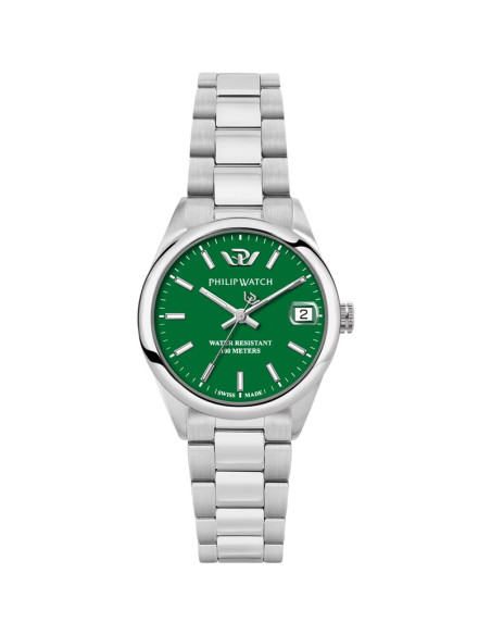 Orologio donna Philip Watch R8253597647 Caribe Urban argento verde Orologio donna Philip Watch R8253597647 Caribe Urban argento verde