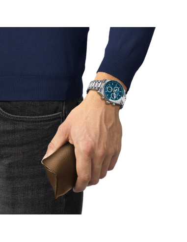 Orologio Tissot uomo T1494171104100 PR516 chronograph acciaio blu