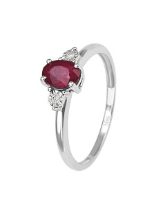Anello Bliss donna 20069901 Rugiada Colors oro bianco diamante rubino