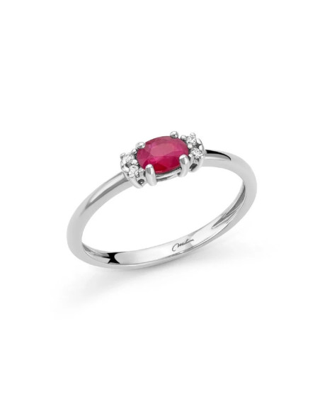 Anello Miluna donna LID3737X oro pavè gemme 4 diamanti Anello Miluna donna LID3737X oro pavè gemme 4 diamanti