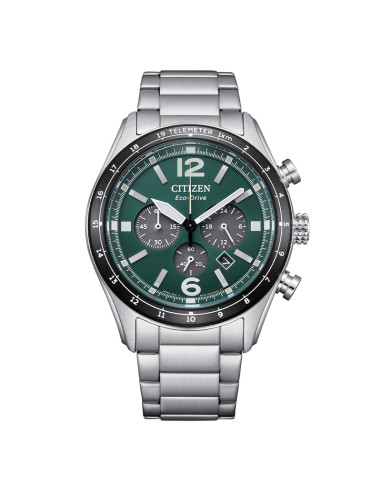 Orologio Citizen uomo OF Aviator Crono  CA4654-55XU verde