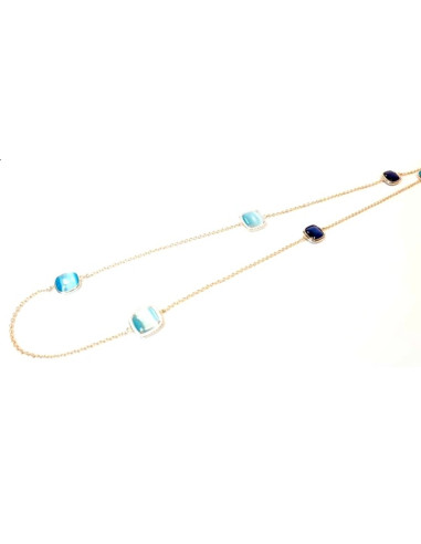 Collana Madì 3907900 celeste blu argento zirconi