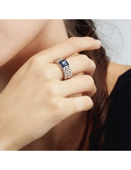 Anello Unoaerre donna 520234  argento lolite blu Anello Unoaerre donna 520234  argento lolite blu