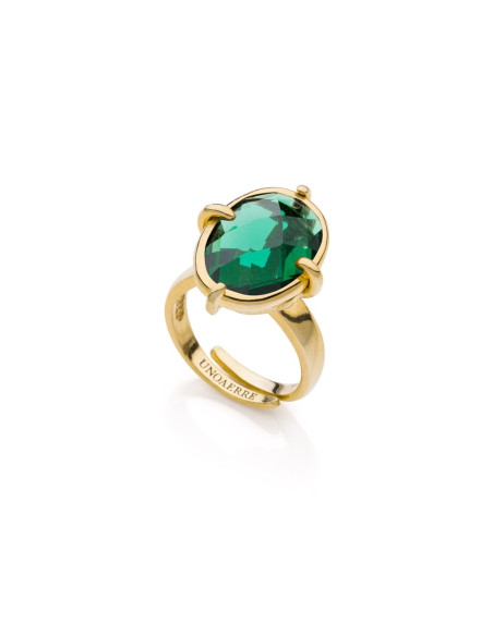 Anello Unoaerre donna 540871 cristallo verde