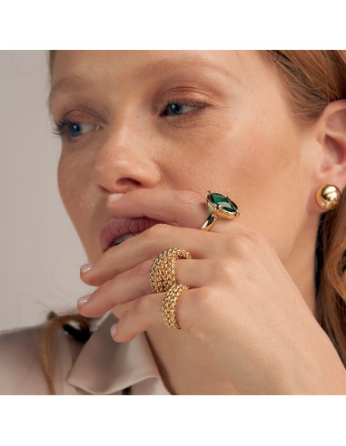 Anello Unoaerre donna 540871 cristallo verde