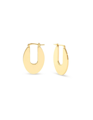 Orecchini Unoaerre donna 566207 dorati piatti ovali