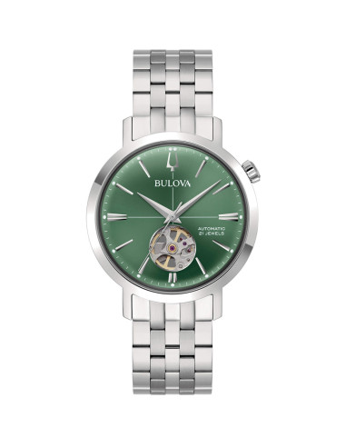 Orologio Bulova uomo Aerojet 96A319 argentato e verde
