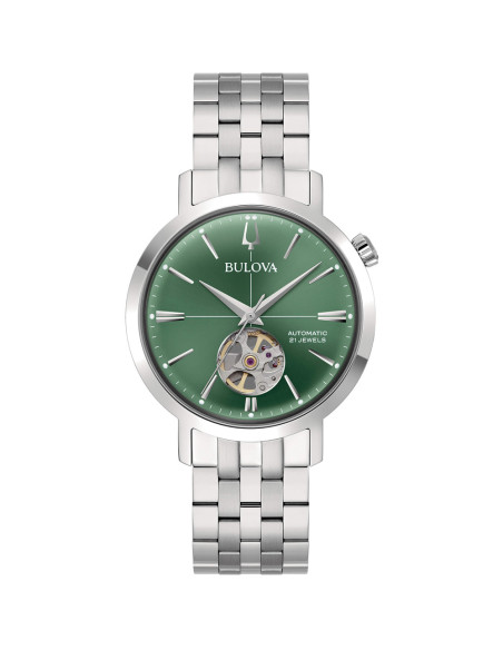Orologio Bulova uomo Aerojet 96A319 argentato e verde