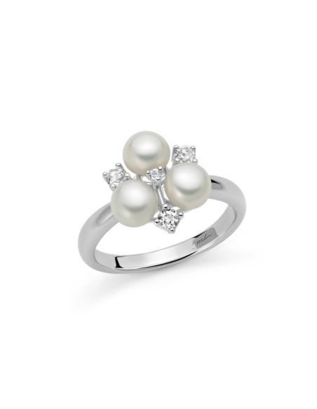 Anello Miluna donna PLI1718 argento perle Anello Miluna donna PLI1718 argento perle