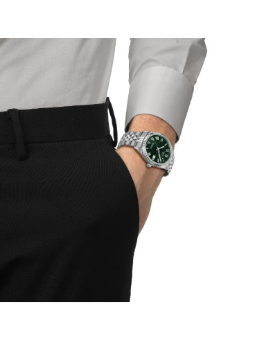 Orologio Tissot uomo T1564081109300 Ballade Powermatic 80 automatico verde rotondo