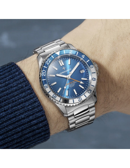 Orologio Venezianico uomo 3521502C Nereide GMT automatico blu