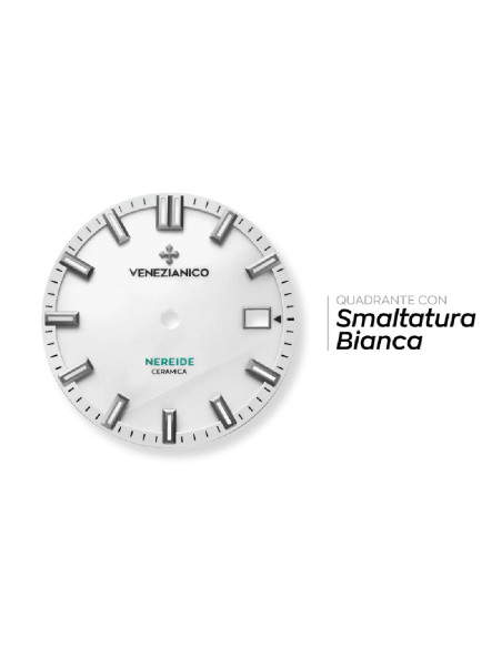 Orologio Venezianico uomo 4521531C Nereide Ceramica automatico bianco