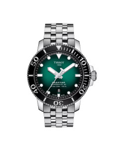 Orologio Tissot uomo T1204071109101 Seastar 1000 automatico verde rotondo