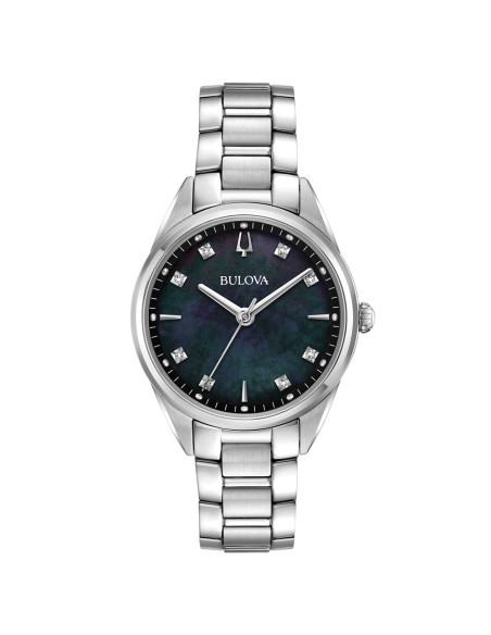 Orologio Bulova donna 96P198 Sutton Lady Diamonds quarzo nero