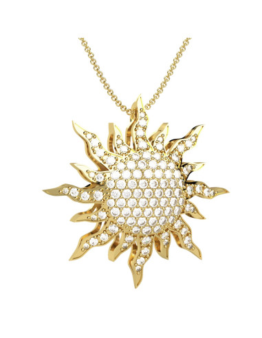 Collana Nardelli donna SUNP045 Sunsation sole oro diamanti