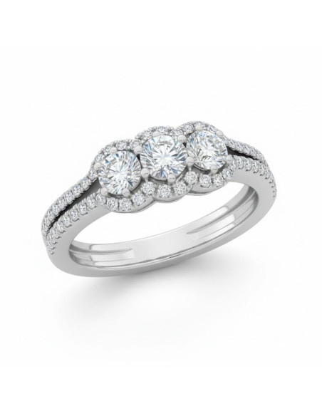 Anello Nardelli donna CL876VS Eternal oro bianco diamanti 