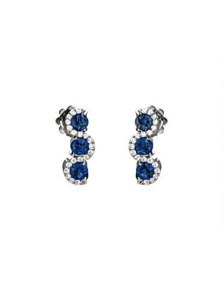 Orecchini Nardelli donna CL377Z Timeless oro bianco zaffiri diamanti