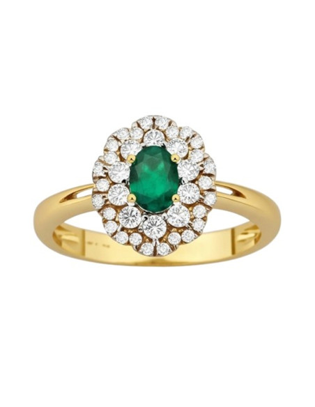 Anello Nardelli donna CL326S Eternal oro giallo smeraldi diamanti