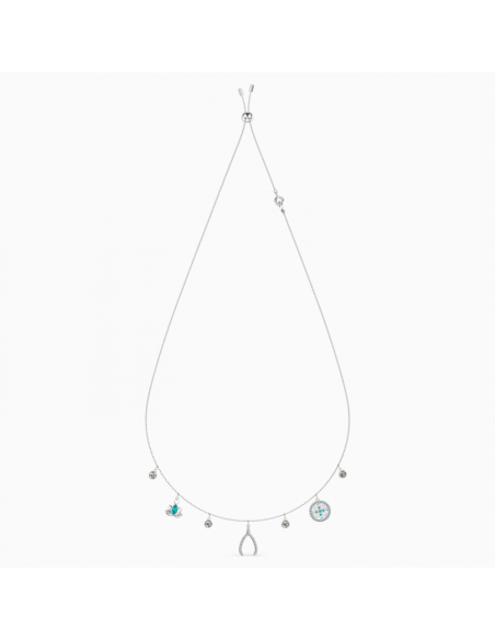 Collana Swarovski donna 5521449 Symbolic Charm mandala fiore cristalli rodio