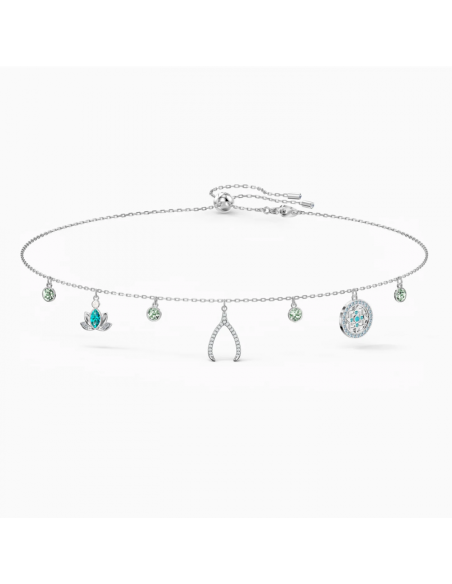 Collana Swarovski donna 5521449 Symbolic Charm mandala fiore cristalli rodio
