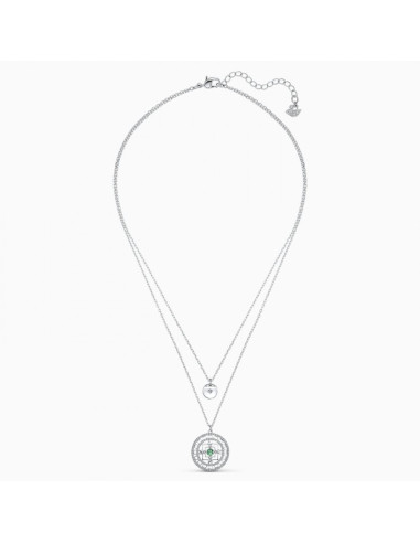 Collana Swarovski donna 5541987 Symbolic Charm cerchio mandala cristalli rodio