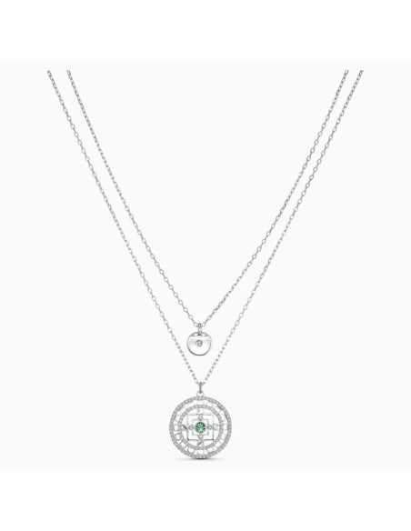 Collana Swarovski donna 5541987 Symbolic Charm cerchio mandala cristalli rodio