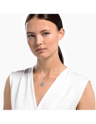 Collana Swarovski donna 5541987 Symbolic Charm cerchio mandala cristalli rodio