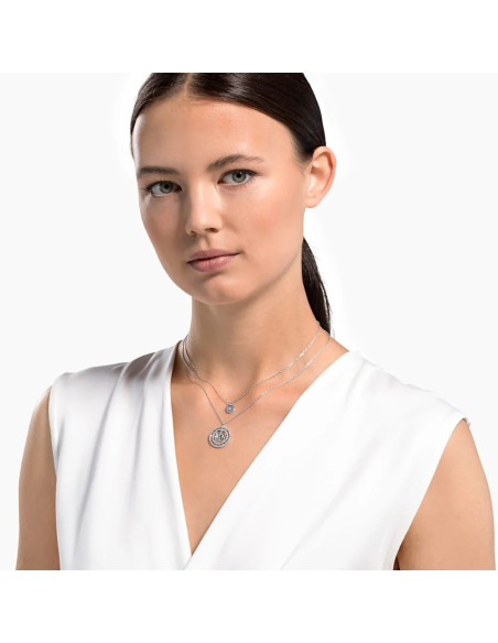 Collana Swarovski donna 5541987 Symbolic Charm cerchio mandala cristalli rodio