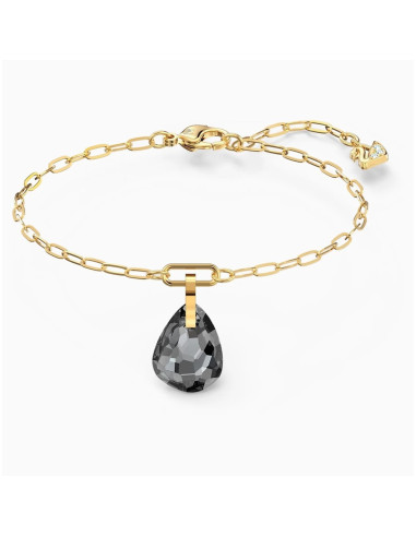Bracciale Swarovski donna 5566149 T-Bar Collection goccia cristalli grigio oro