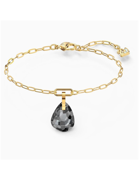 Bracciale Swarovski donna 5566149 T-Bar Collection goccia cristalli grigio oro