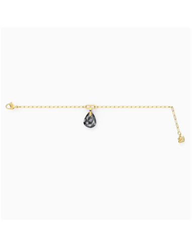 Bracciale Swarovski donna 5566149 T-Bar Collection goccia cristalli grigio oro