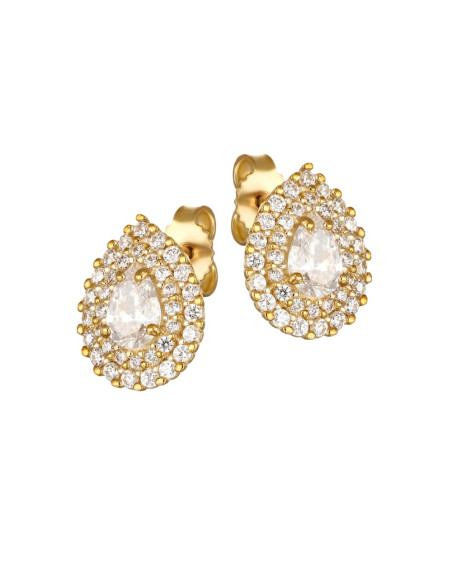 Orecchini Dana donna ORDER02OGPB Rugiada lobo goccia zaffiro oro giallo