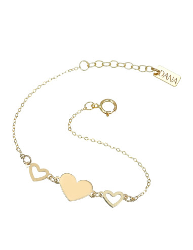 Bracciale Dana bimbo BRBFC23OGL13E2 Baby cuore catena oro