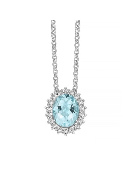 Collana Miluna donna CLD4832 Gemma del Cielo pendente topazio 