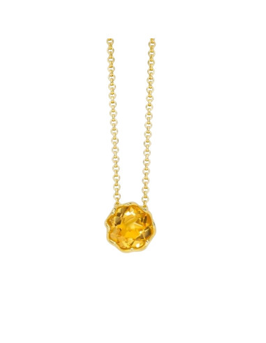 Collana Miluna donna CLD5104 Unica Colibrì quarzo giallo