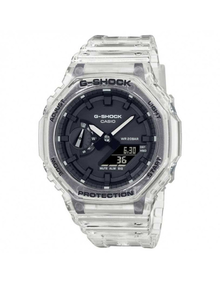 Orologio Casio uomo GA-2100SKE-7AER G-Shock digitale trasparente
