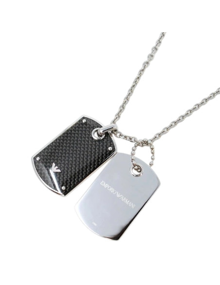 Collana Emporio Armani uomo EGS1601040 Signature pendente nero