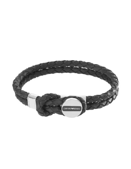 Bracciale Emporio Armani uomo EGS2178040 Signature pelle acciaio