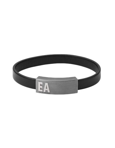 Bracciale Emporio Armani uomo EGS2757060 Identity pelle nero