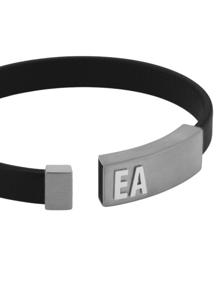 Bracciale Emporio Armani uomo EGS2757060 Identity pelle nero