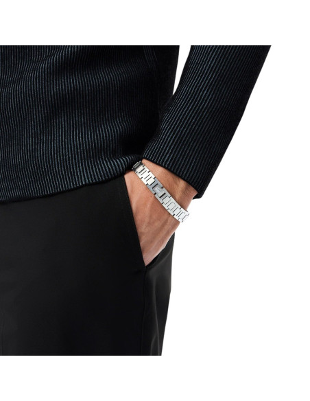 Bracciale Lacoste uomo 2040117 Metropole acciaio