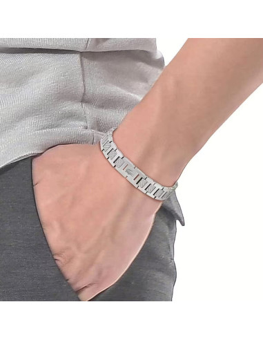 Bracciale Lacoste uomo 2040155 Metropole acciaio