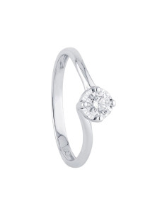 Anello Bliss Donna solitario Meraviglia Oro bianco 18kt 