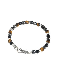 Bracciale Gerba Uomo MOSCH04 Marrone dorato Argento 925