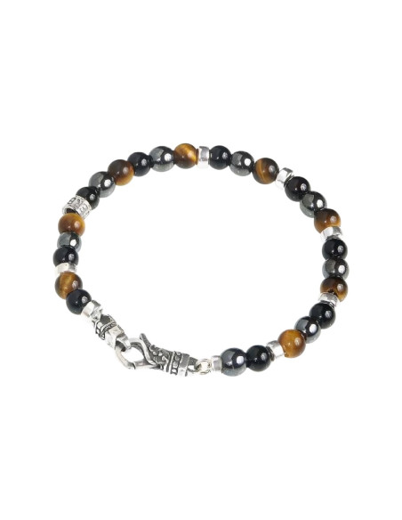 Bracciale Gerba Uomo MOSCH04 Marrone dorato Argento 925