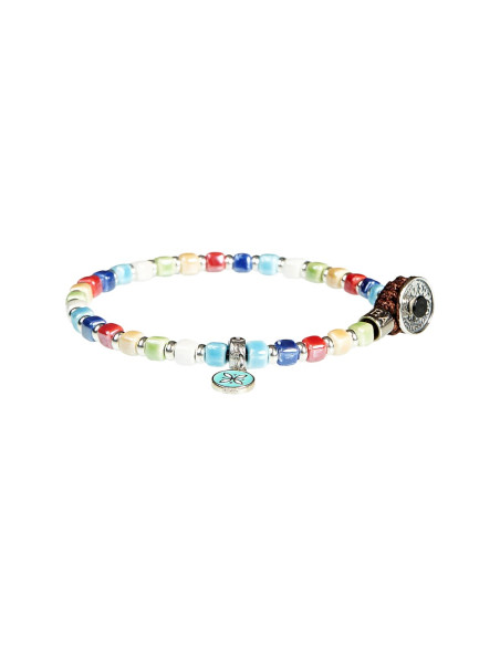 Bracciale Gerba Uomo CS07 Silver Ceramic Multicolor Argento 925 