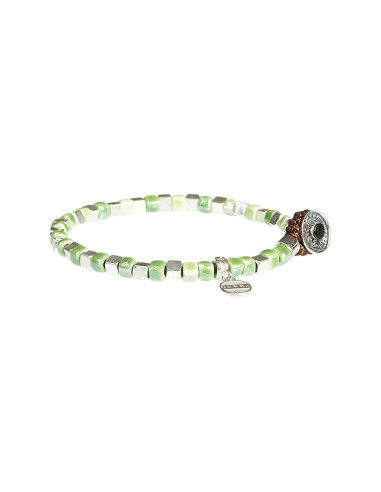 Bracciale Gerba Uomo CS04 Silver Ceramic Verde Argento 925 
