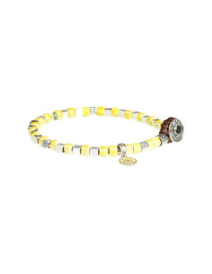 Bracciale Gerba Uomo CS03 Silver Ceramic Giallo Argento 925 