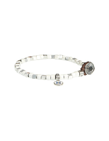 Bracciale Gerba CS06 Silver Ceramic Bianco Argento 925 