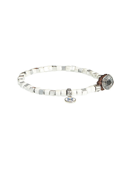 Bracciale Gerba CS06 Silver Ceramic Bianco Argento 925 